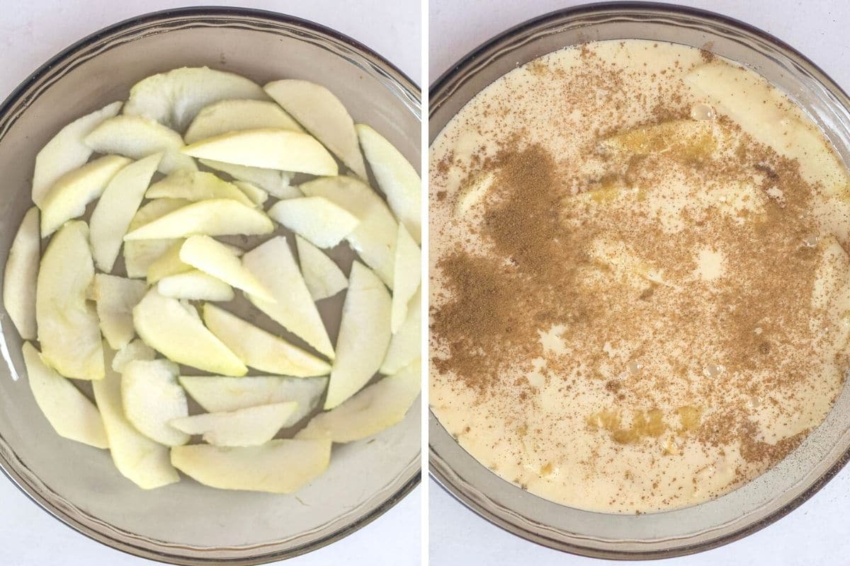 step by step photos for how to make German Apple Pancake
