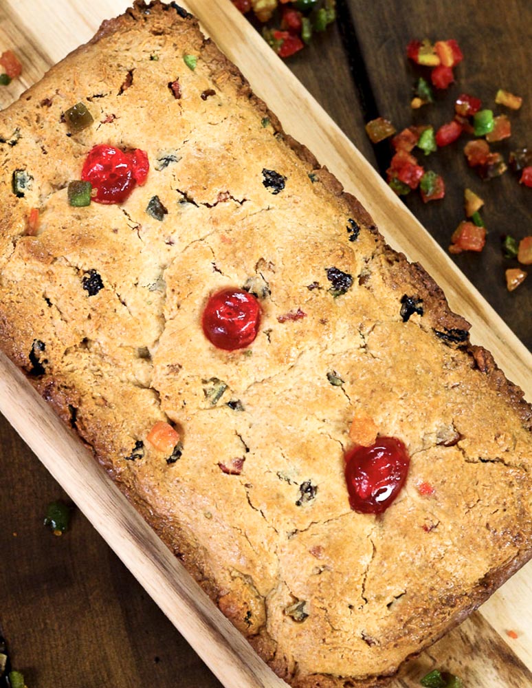 Trinidad Sweet Bread with glace cherries