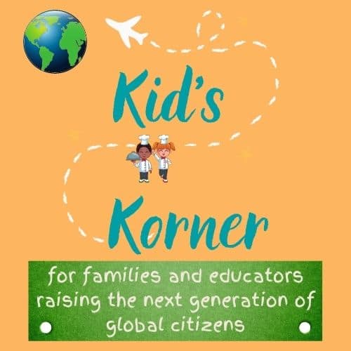Kids Korner logo for families and educators raising the next generation of global citizens.