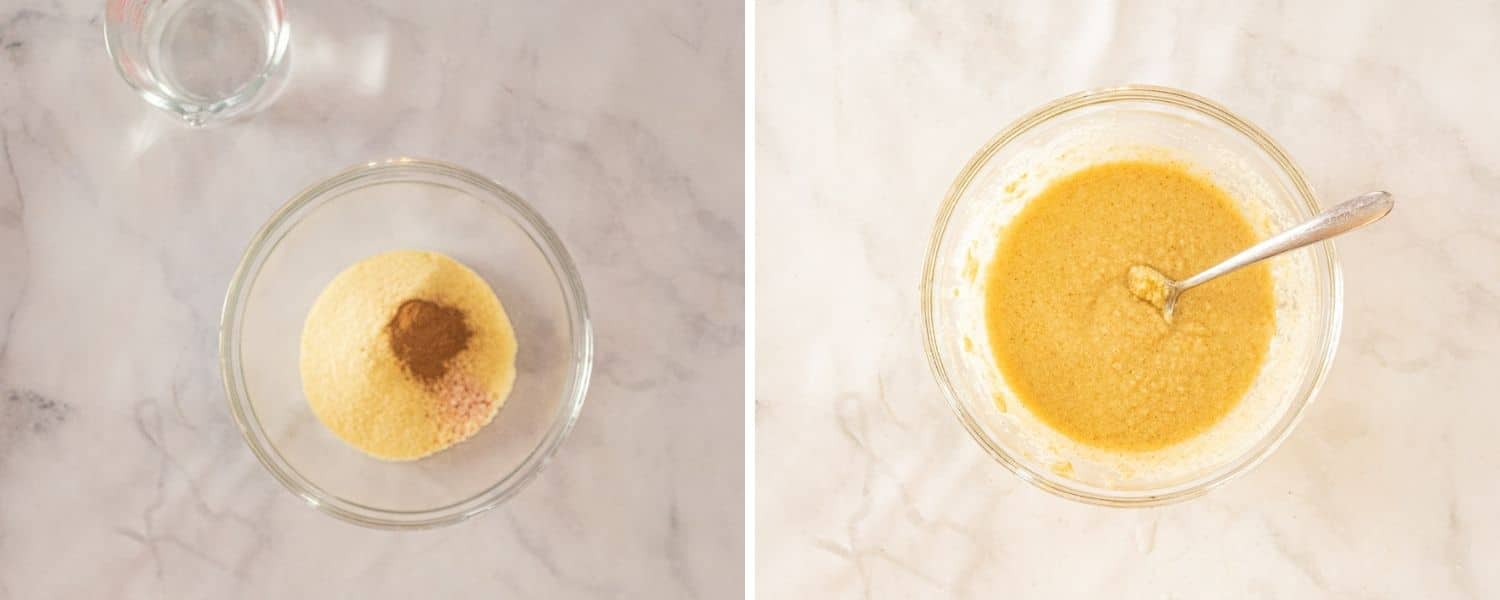 mixing ingredients for champurrado custard