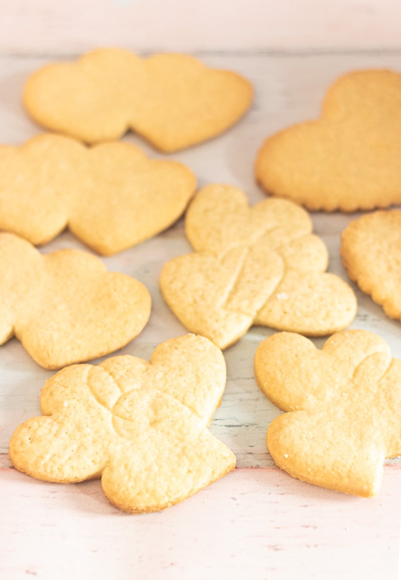 Baked Sugar Cookies for Valentine's Day