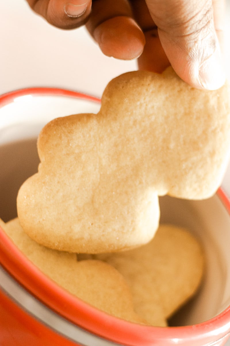 Sugar Cookie Recipe in a cookie jar