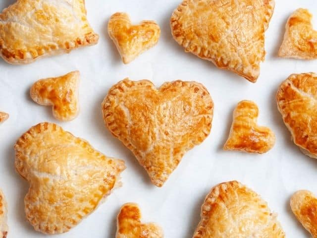 Heart shaped Ham and Cheese Puff Pastry