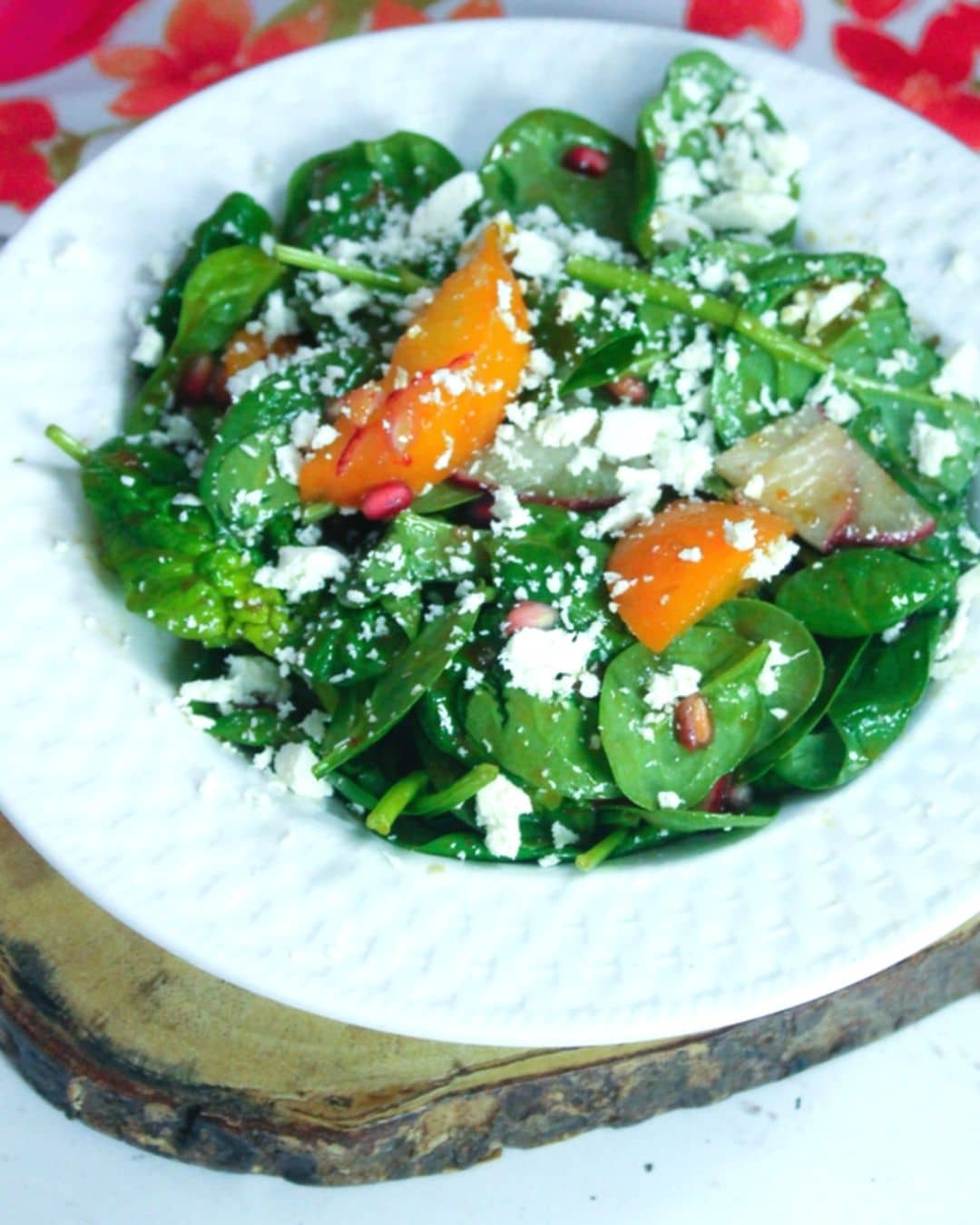 Spinach Salad with Apricot Salad Dressing