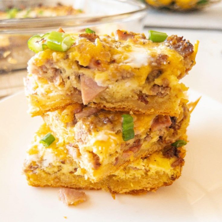 Image for Cheesy Ham and Croissant Casserole