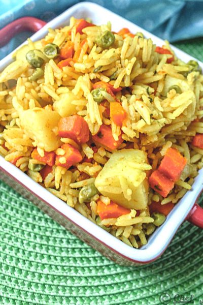 Taheri Vegetable Pulao in a bowl