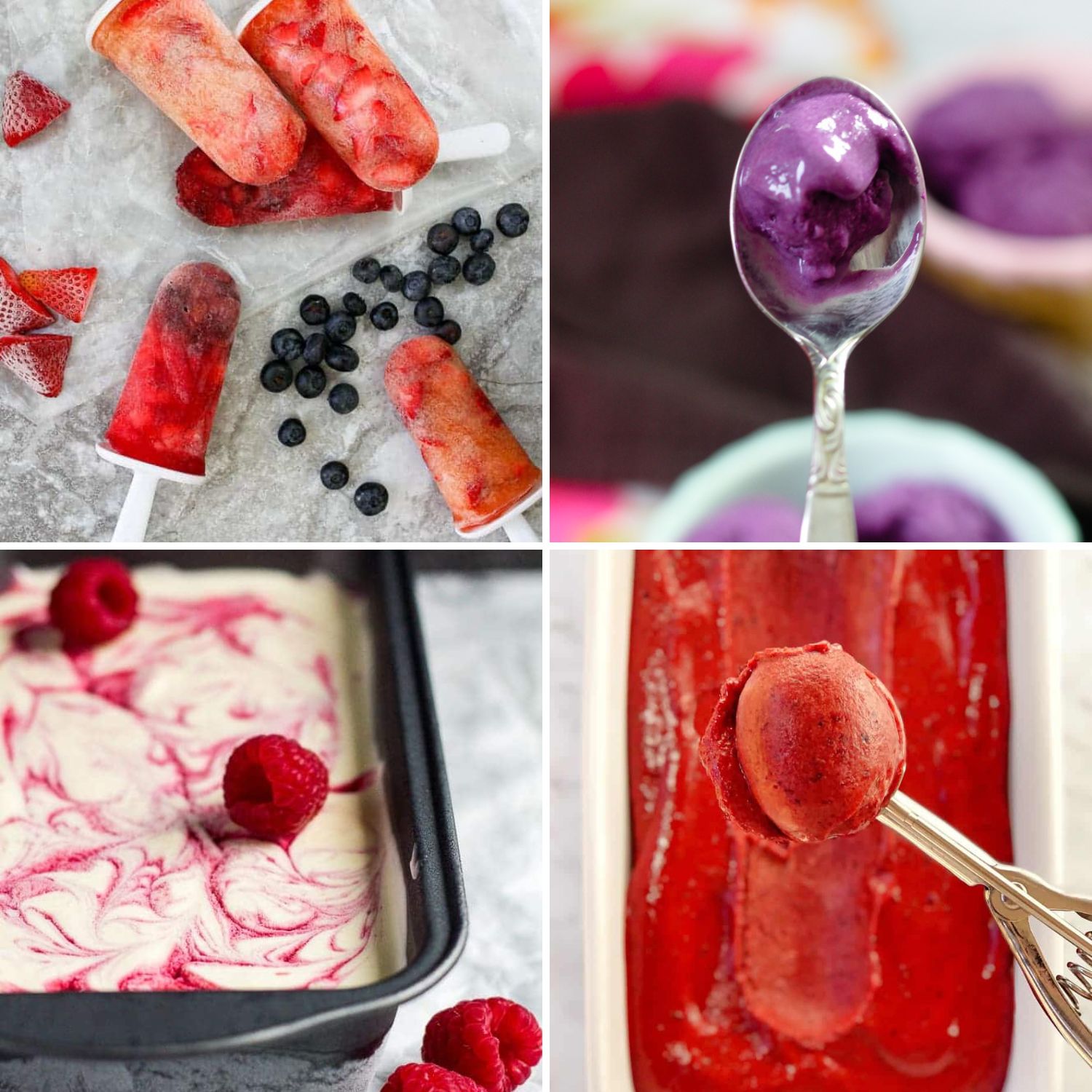 collage of ice cream and popsicle recipes