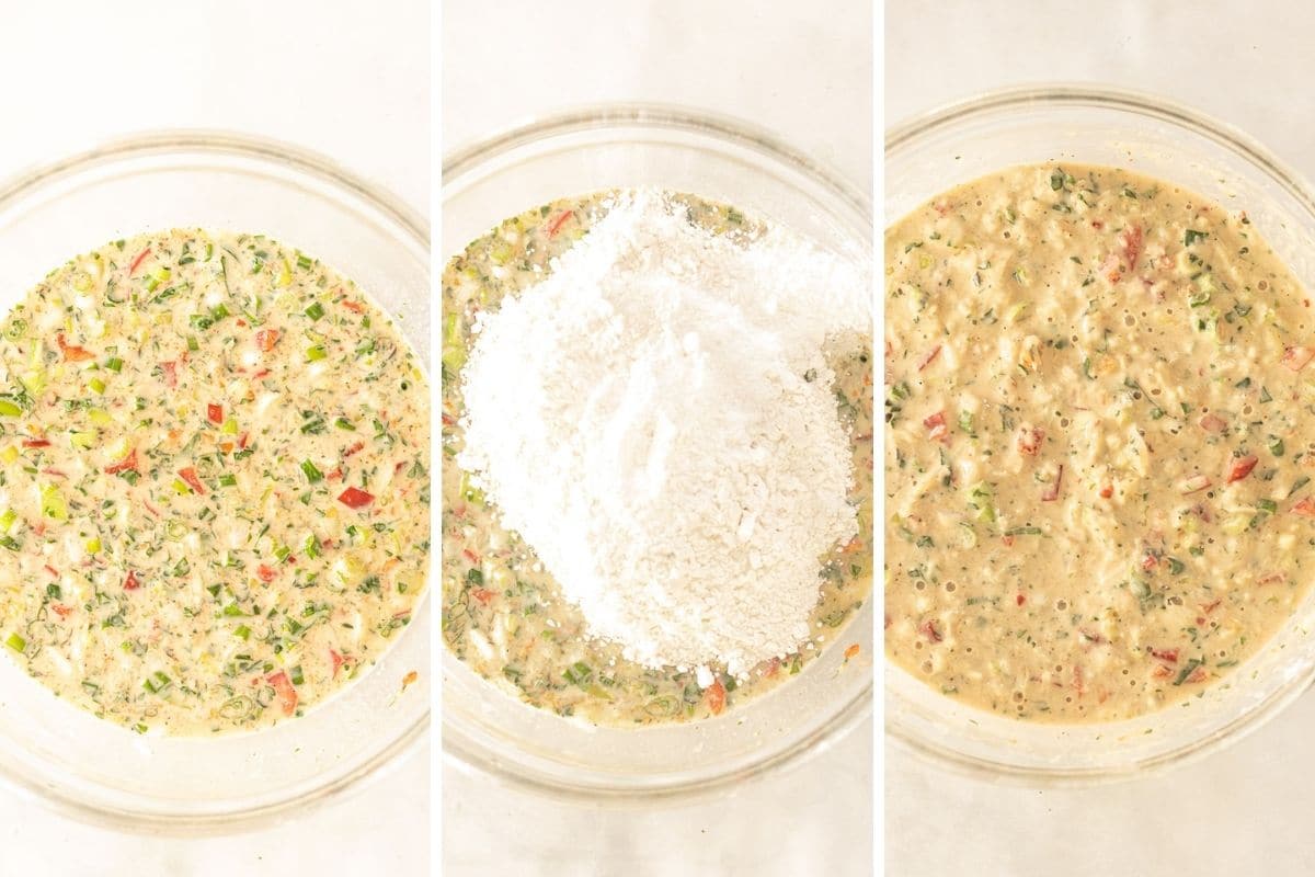 step by step photos for how to make saltfish accra