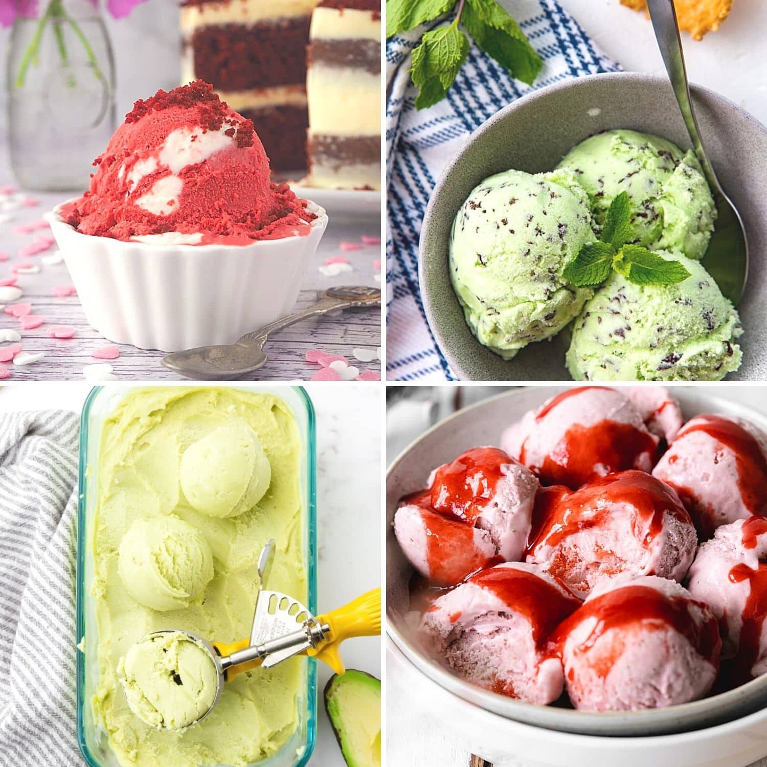 Collage of Ice Cream Maker recipes