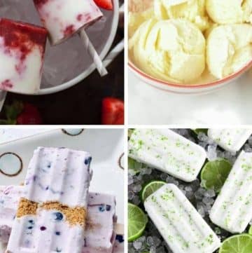 collage of ice cream and popsicle recipes
