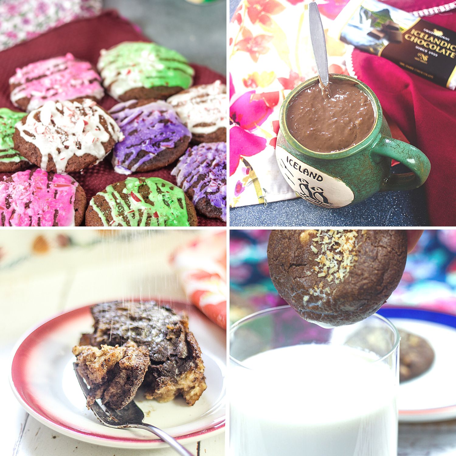 collage of chocolate dessert recipe photos