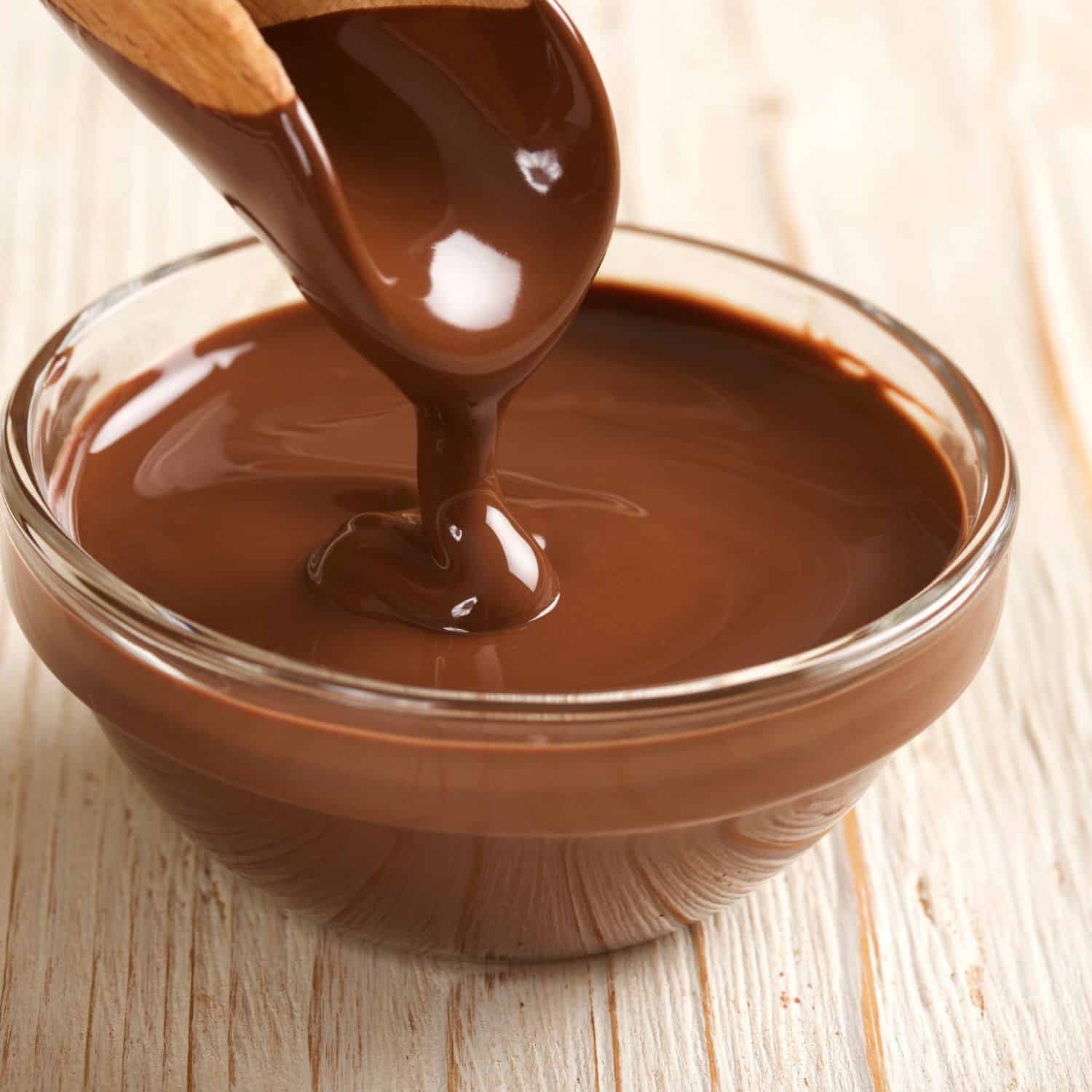 photo of melted chocolate for chocolate recipes