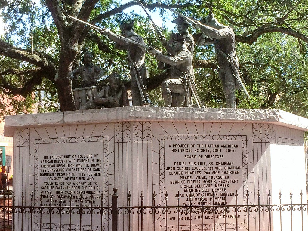 Statue of Haitian soldiers in Savannah