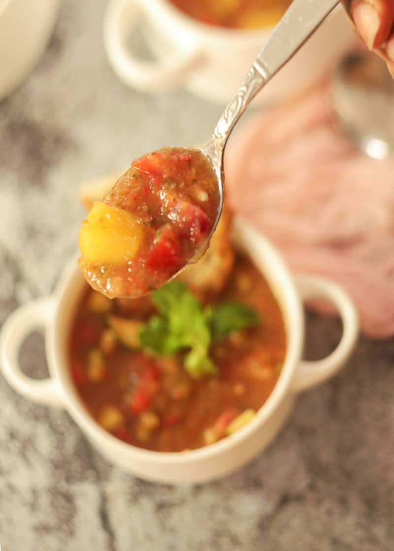 Spanish Watermelon Gazpacho Soup