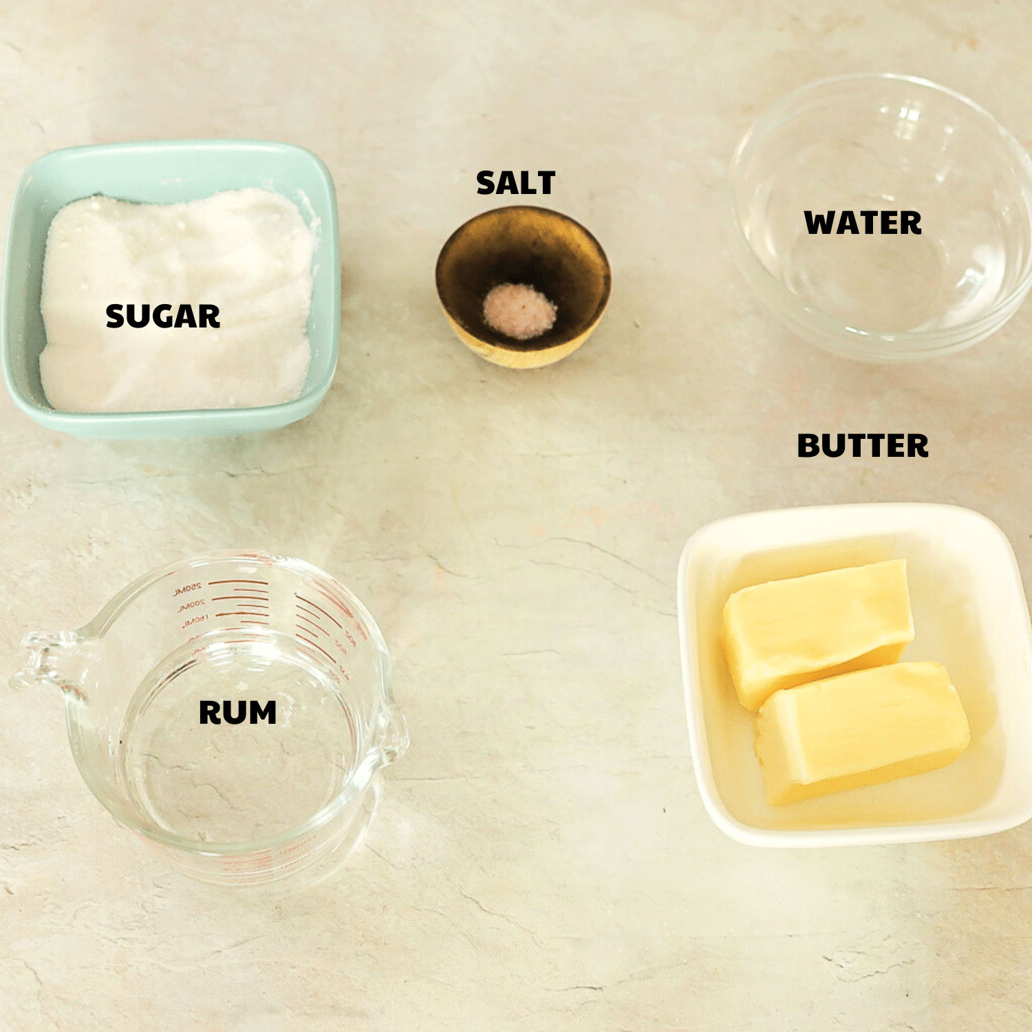 Rum Glaze Ingredients