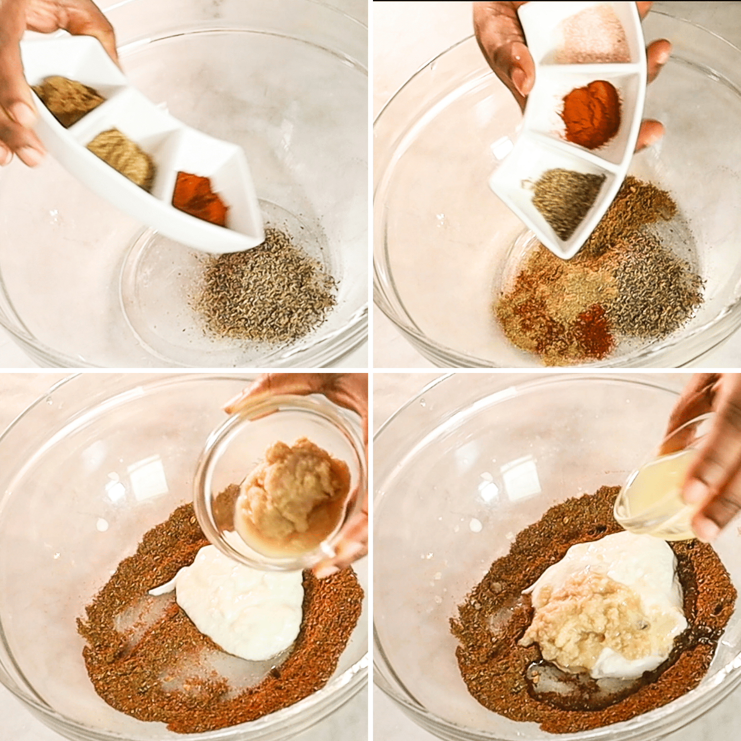 step by step photos for making masala paste for Chicken Masala Recipe