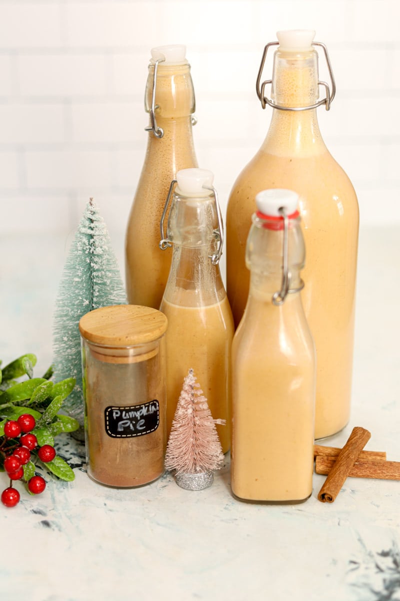 Bottles of Puerto Rican Coquito Recipe